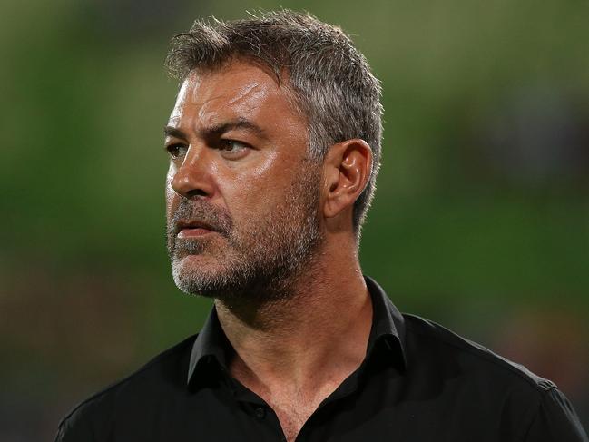 PERTH, AUSTRALIA - FEBRUARY 02: Mark Rudan coach of the Phoenix, looks on during the round 17 A-League match between the Perth Glory and the Wellington Phoenix at HBF Park on February 02, 2019 in Perth, Australia. (Photo by Paul Kane/Getty Images)