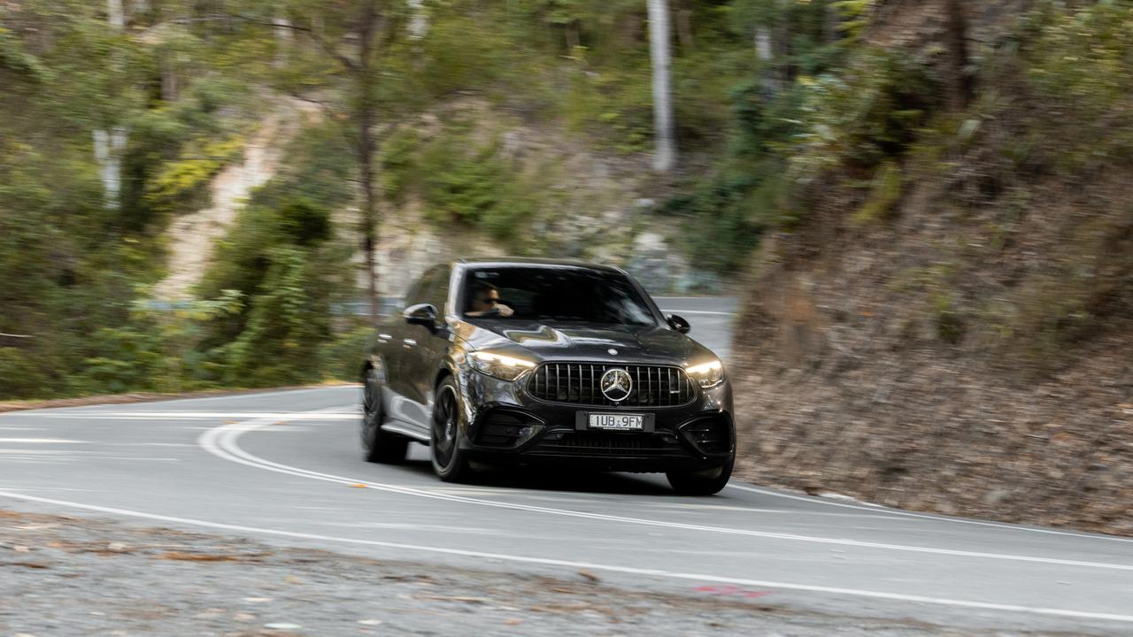 Petrol and electric power combine to deliver 500kW and 1020Nm in the Mercedes-AMG GLC 63 Coupe.