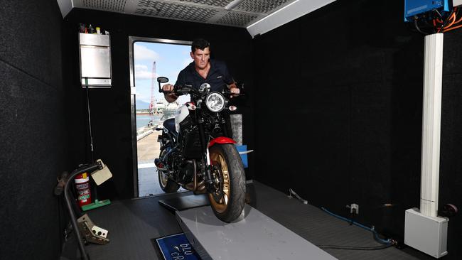 Inside the mobile workshop. Picture: Brendan Radke