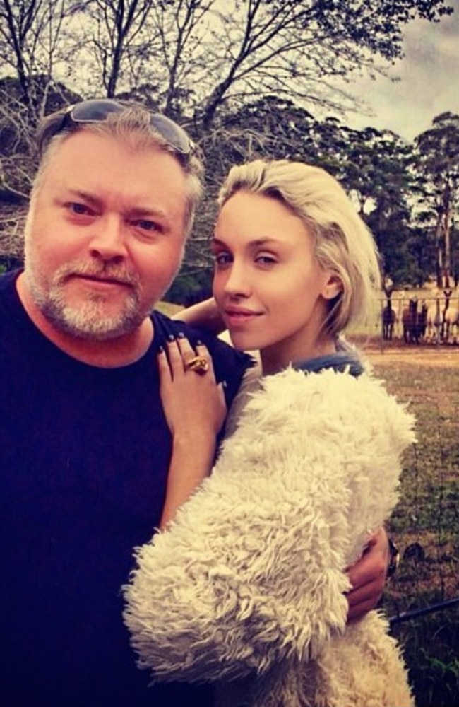 Radio host Kyle Sandilands and girlfriend Imogen Anthony shared a Robertson property where they took care of more than 100 rescue animals.Picture: Instagram