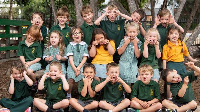 Torquay College Preps Class FD: Back Row L-R Alexander Logie, Jaxon Power, Patrick Boyle, Lonnie Cameron, Xavier Bracken, Josephine Morrison Middle Row L-R Eleanor Hynes, Nell Davies, Gracie Martin, Charlotte Wilson, Ruby Smith, Nina Bear, Isla Stahel Front Row L-R Savannah Lindsay, Jye Pocervina, Kai Benson, Murphy Walker, Wesley Bond, Sonny Roloff