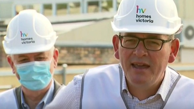 Premier Daniel Andrews gives a coronavirus update on Thursday.