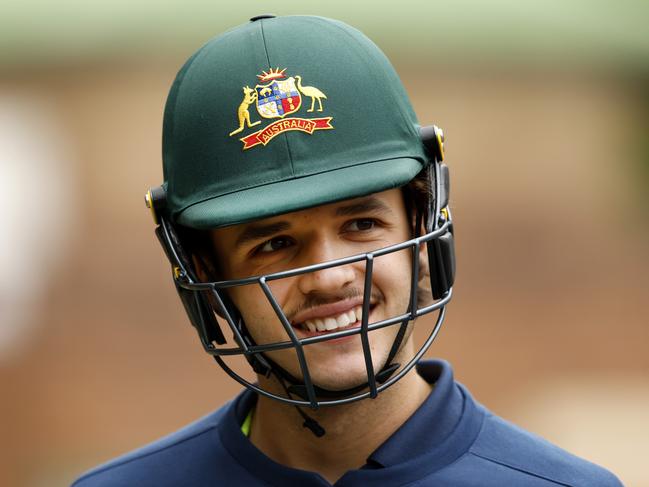 Damien Fleming says Sam Konstas compliments the experienced Usman Khawaja at the top of the order. Photo by Phil Hillyard
