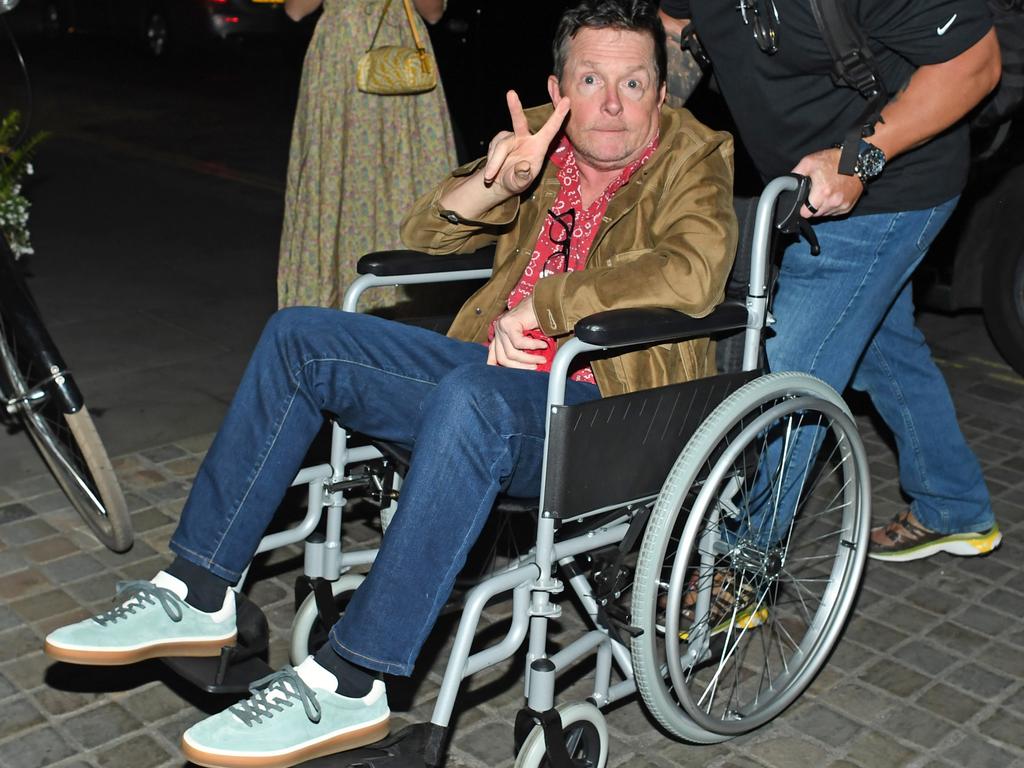 Michael J. Fox is seen out and about making a rare public appearance in London. Picture: Splash News/Media Mode