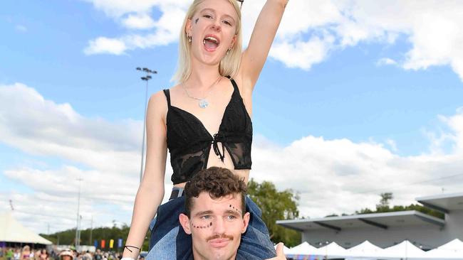 Heidi McGinty and Thomas Dixon at Groovin the Moo, Sunshine Coast 2023. Picture: Patrick Woods.