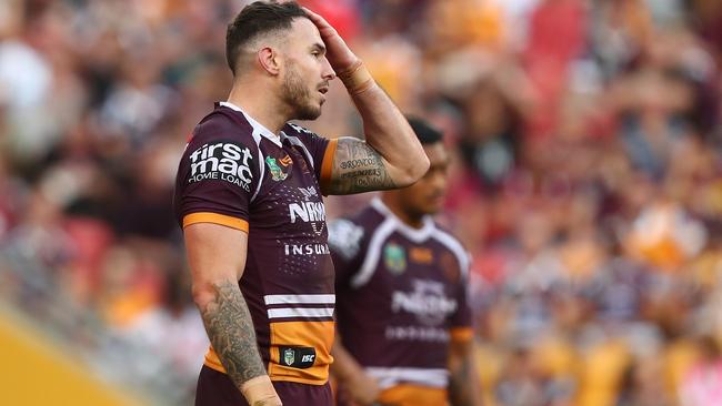 The Broncos had no answers for the rampant Dragons attack. (Photo by Chris Hyde/Getty Images)