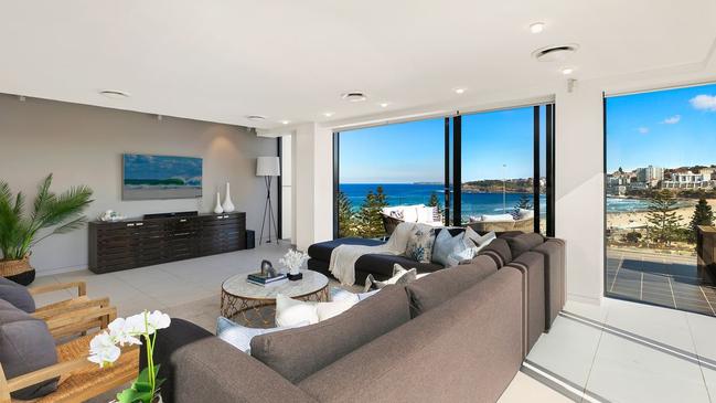 The home has glorious views of Bondi Beach.