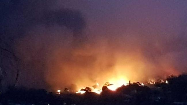 Kristine Kotzas captured a photo of the fast-moving fire from Mt Marlay. . Picture: Kristine Kotzas