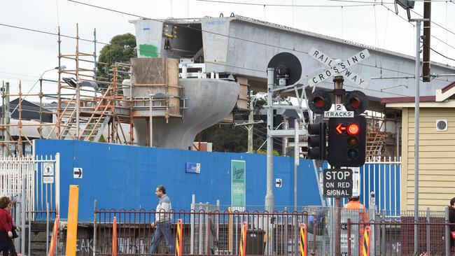 A secret report shows noise levels from trains will increase once tracks are elevated. Picture: Lawrence Pinder