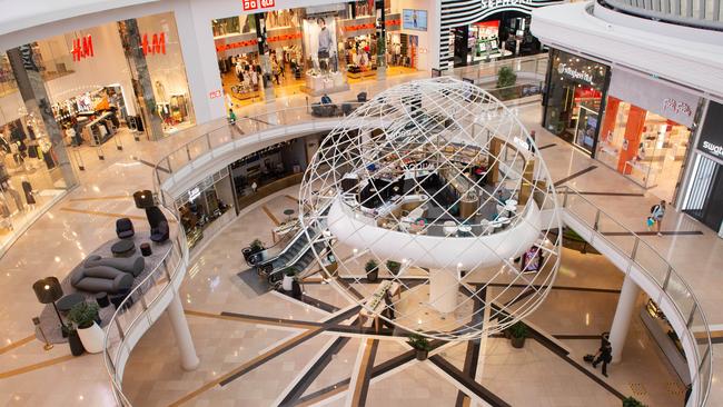 An empty hadstone shopping centre in Melbourne. Picture: Tony Gough.