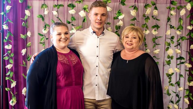 Ashlee with brother Ben and mum Lisa. Picture: Supplied by family