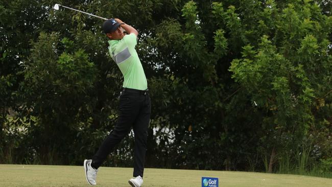 South Australian amateur Jack Thompson...impressive to reach the Queensland Open at Pelican Waters at Caloundra. Photo: Justin Falconer, Golf Aust