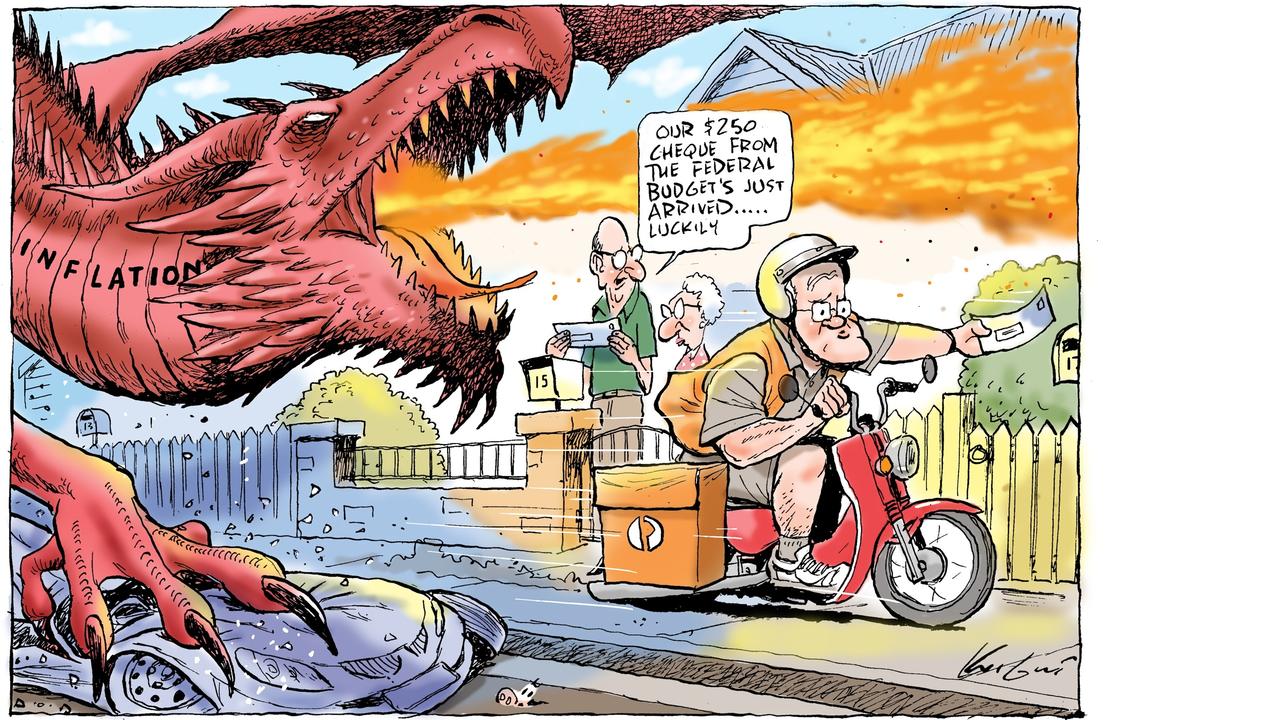 Economics is far from boring in Mark Knight’s cartoon about Australia’s battle with inflation, or the rising cost of living.