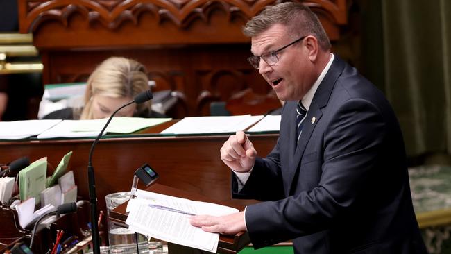 NSW Nationals leader Dugald Saunders during question time. Picture: Damian Shaw