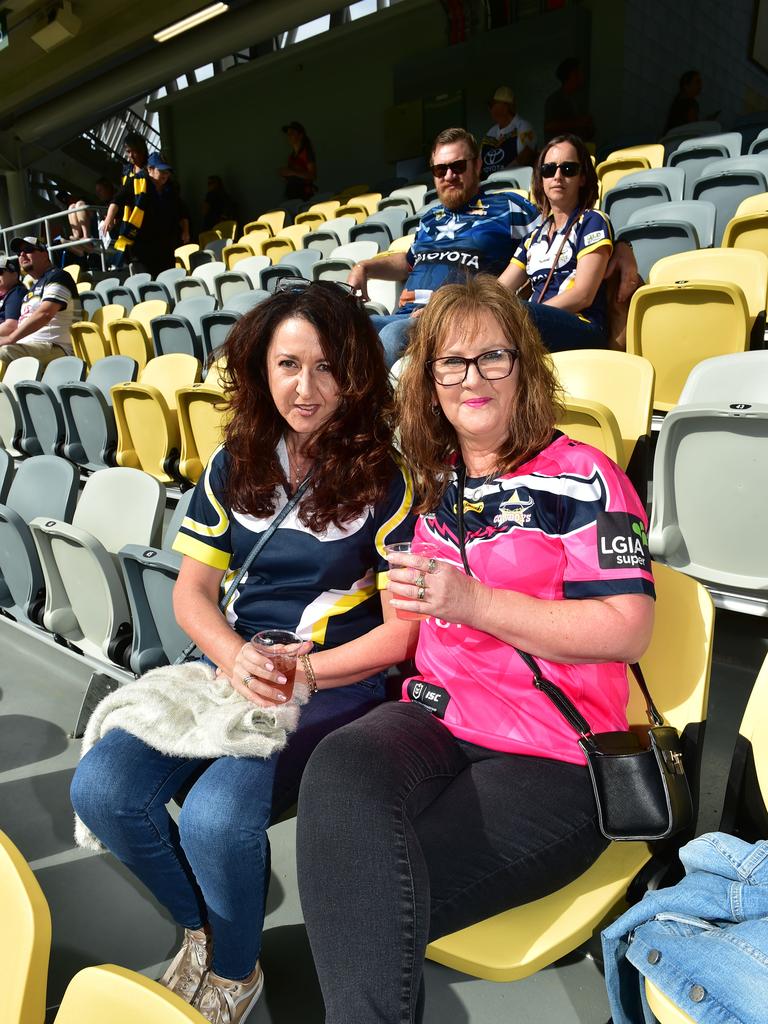 North Queensland Cowboys against Newcastle Knights at Queensland Country Bank Stadium. Rita Smith and Karen Dauth. Picture: Evan Morgan