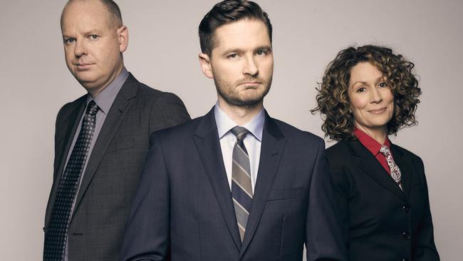 Tom Gleeson, Charlie Pickering and Kitty Flanagan star on The Weekly. Picture: ABC