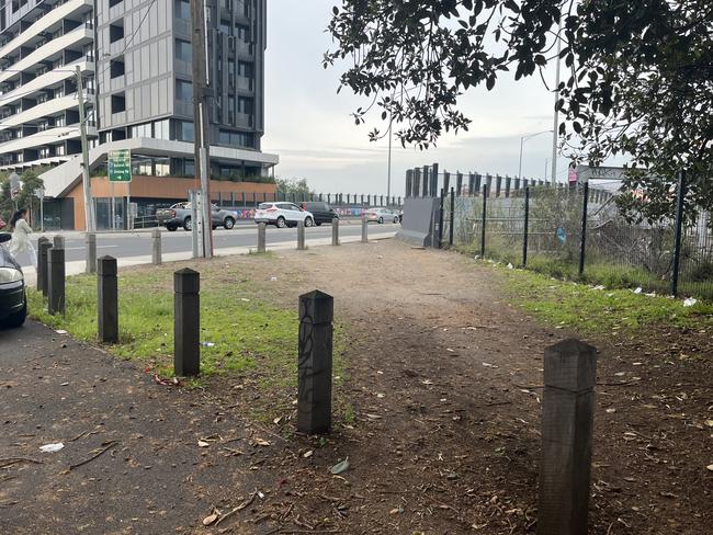 Staff parked out front for years before the council installed bollards to beautify the area. Picture: Nilsson Jones