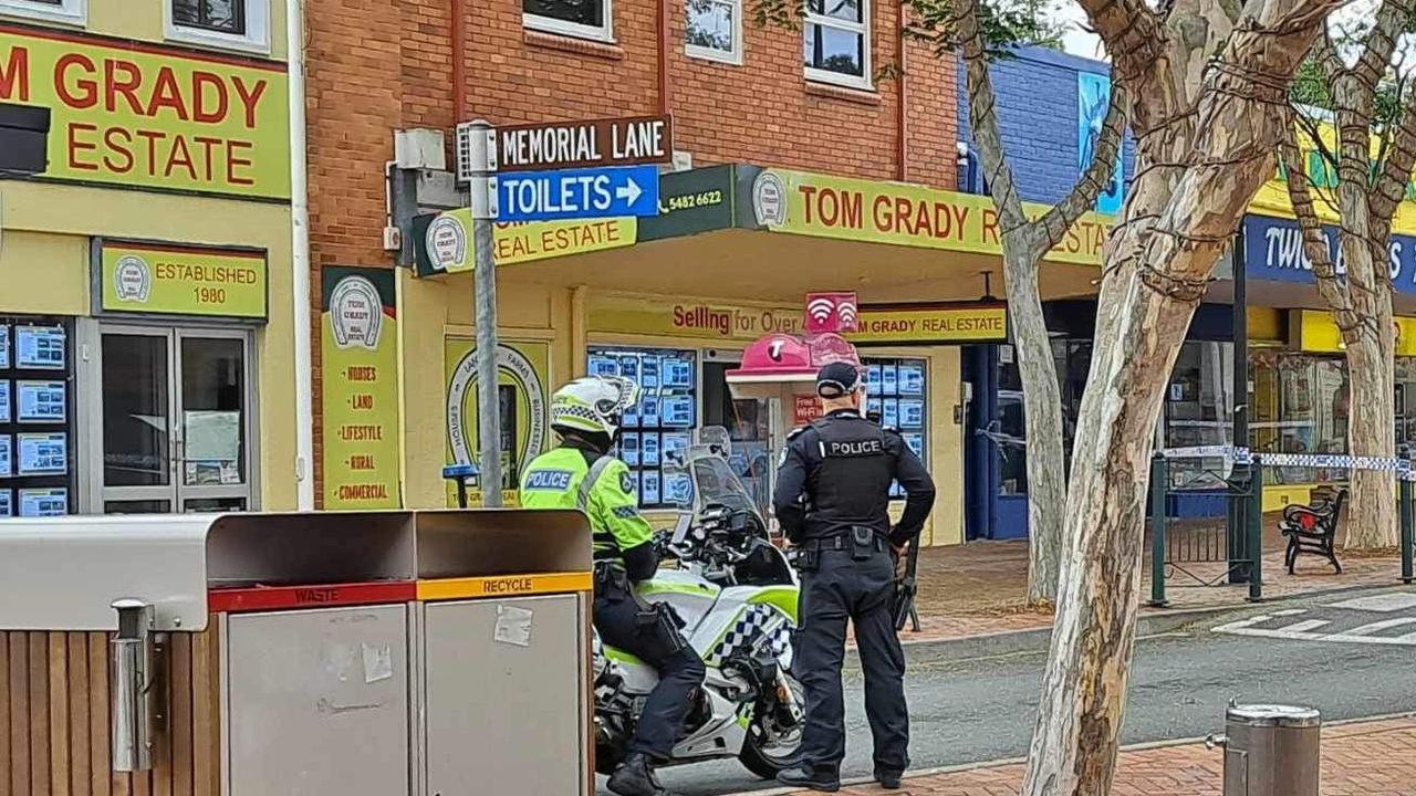 The scene of an assault near the Queenslander Hotel in Mary St, Gympie.