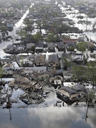 The Ninth Ward in New Orleans was devastated by Hurricane Katrina with many losing their homes. Picture: AFP