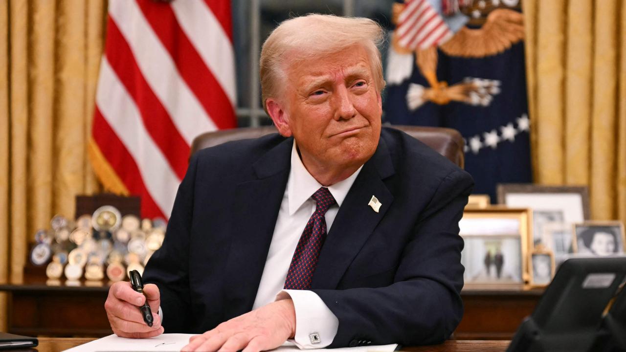 US President Donald Trump’s sweeping tariffs on steel and aluminium imports are set to kick in this week. Picture: NewsWire / Jim Watson / POOL / AFP