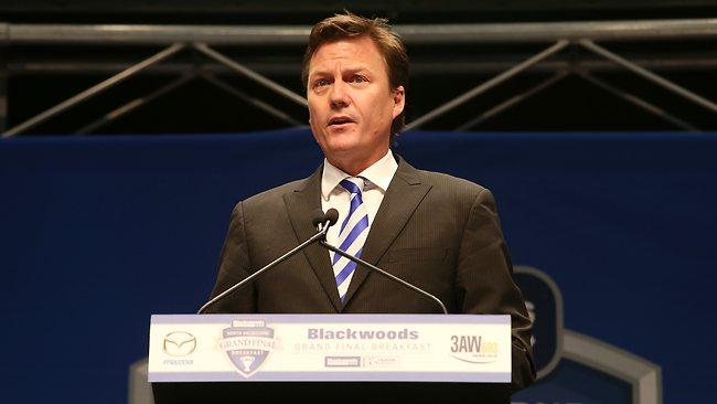 North Melbourne chairman James Brayshaw is excited about the Kangaroos steady build. Picture: Julie Kiriacoudis