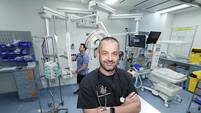 Emergency specialist at Royal Brisbane and Women’s Hospital, Dr David Rosengren, is preparing for an influx of young men with booze and peer pressure related injuries. Picture: Annette Dew