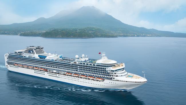 BEST FOR 2015. HOT DESTINATIONS. Diamond Princess cruise ship at Kagoshima in Japan. For Cruiseabout hot destination