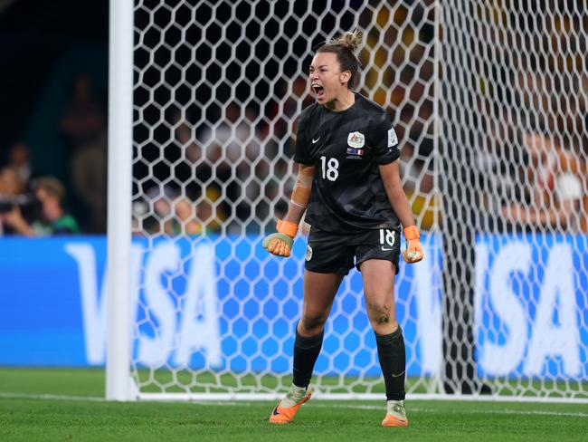 Mackenzie Arnold after France missed a penalty. Picture: Getty Images