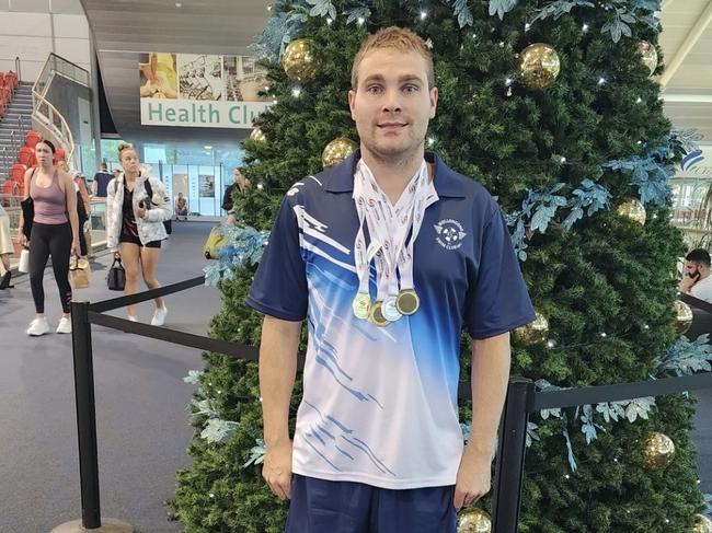 Jarred Dyer at the Senior State Age Swimming Championships in December. Picture: Supplied