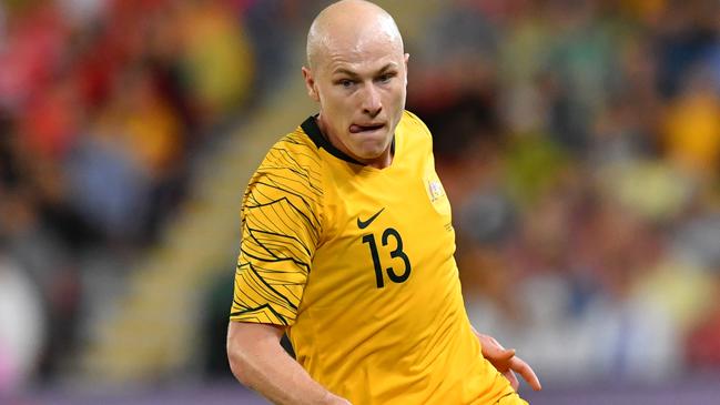 Aaron Mooy of the Socceroos in action during the International friendly match between Australia and the Korea Republic at Suncorp Stadium, in Brisbane, Saturday, November 17, 2018. (AAP Image/Darren England) NO ARCHIVING, EDITORIAL USE ONLY