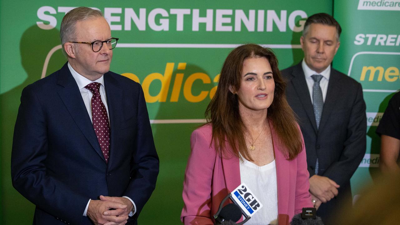 Anthony Albanese has defended Labor candidate for the seat of Dickson, Ali France, as an “outstanding human being”. Picture: Jason Edwards/NewsWire