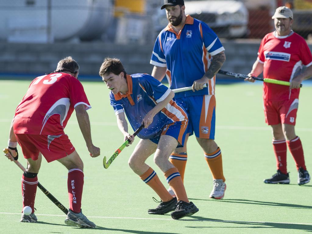 Alexander Eddie for Newtown against Red Lion White in A4 men Presidents Cup hockey at Clyde Park, Saturday, May 27, 2023. Picture: Kevin Farmer