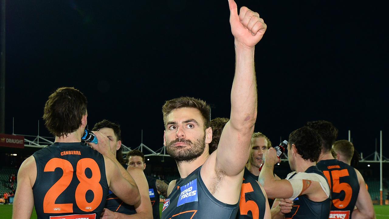 Stephen Coniglio loves playing in the big games. Picture: Steve Bell/AFL Photos/via Getty Images