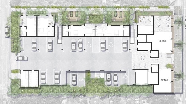 The preliminary concept design of the ground floor plan. Picture: Landcom