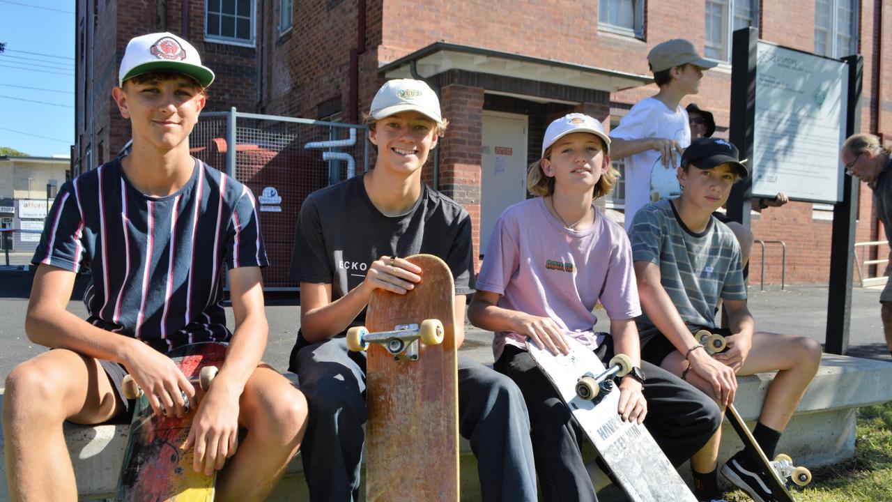 Lawson Smoother, Gabriel Pepper, Rafferty Perkins and Jackson Murphy at The Lismore Quad.