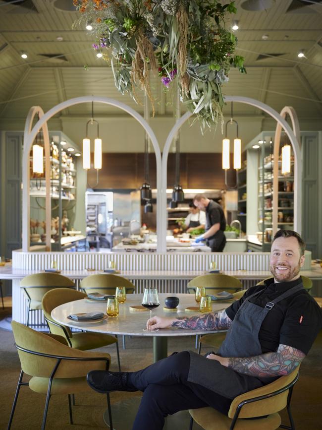 Justin James inside Restaurant Botanic. Picture: Kate Bowman