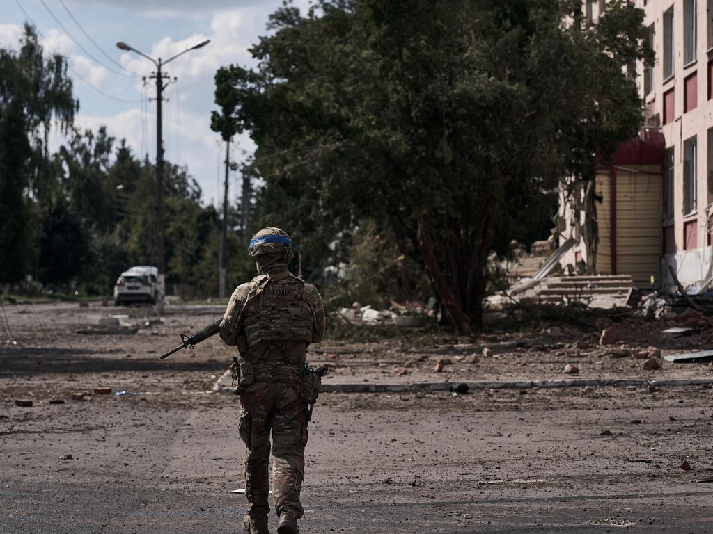 A view in the city after the Ukrainian Army entered, on August 16, 2024 in Sudzha, Russia. Picture: Getty Images