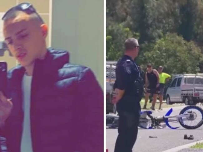 Phoenix Quinn (left) died following a motorcycle crash in Albion Park on October 13. Pictures: Facebook, 9 News