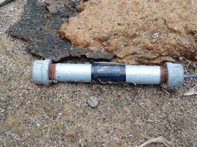 an object that looks like a pipe bomb has been found in Port Lincoln this morning, 4th May 2023. PIcture: Supplied