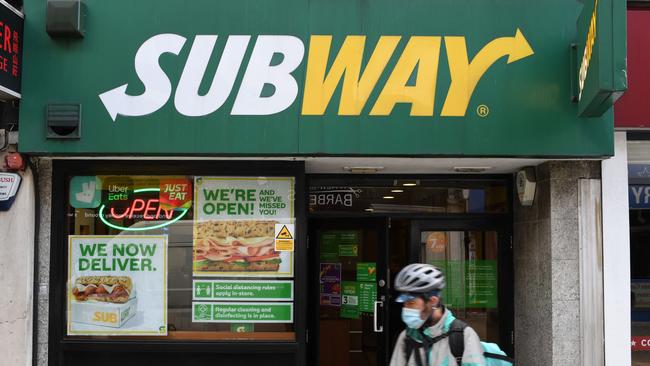 Subway has been in business for 58 years. Picture: Daniel Leal / AFP