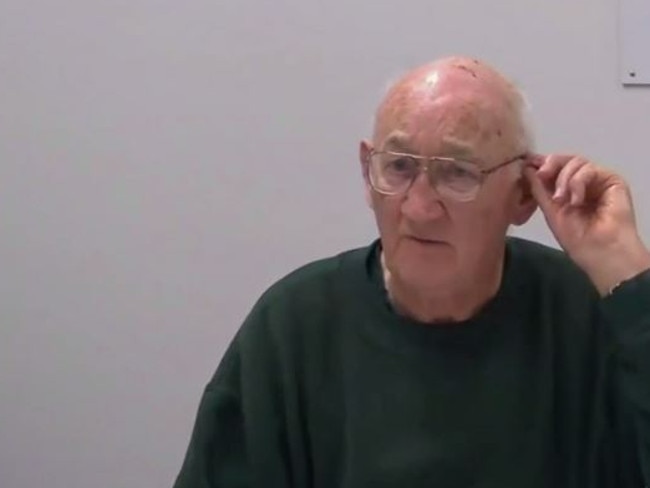 Gerald Ridsdale gives evidence by video link.