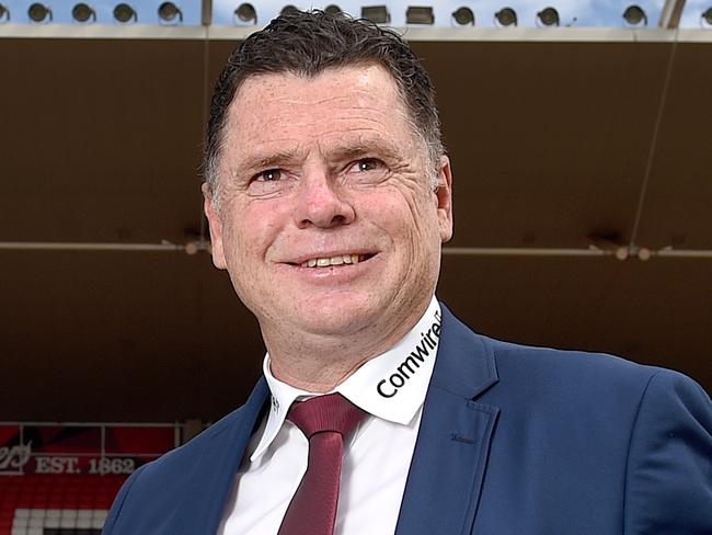 ADELAIDE, AUSTRALIA - NewsWire Photos SEPTEMBER 18, 2020: Adelaide United unveiled their new coach, inaugural Adelaide United striker Carl Veart at Hindmarsh stadium  - . Picture: NCA NewsWire / Naomi Jellicoe