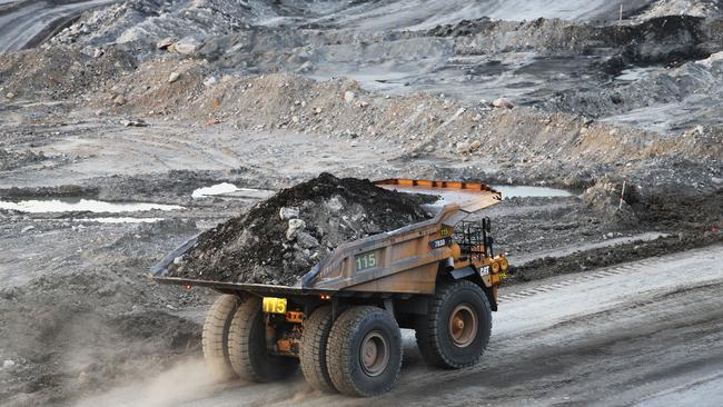 Action in the pit at Bulga Open Cut Coal Mine south of Singleton. Picture: Peter Lorimer.