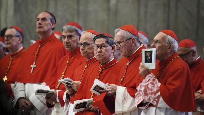 Cardinals will start the conclave to elect a new pope on Wednesday. Picture: AP.