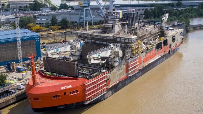 Australian icebreaker Nuyina under construction in Damen shipyards, Romania. Picture: Damen/Australian Antarctic Division