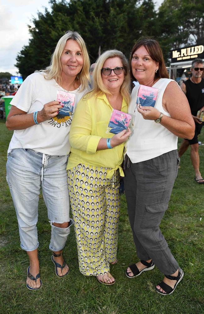 Jenny Amey, Natasha and Sharon at Sounds of Rock 2024 in Hervey Bay. Picture: Patrick Woods.