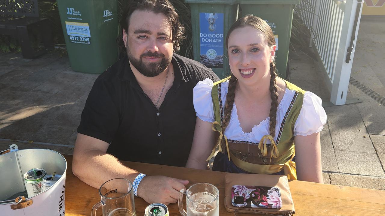 The drinks were cold at Oktoberfest Rockhampton 2023.