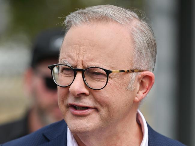 DEVONPORT, AUSTRALIA. NewsWire Photos. 22 FEBRUARY 2025.  The Prime Minister, Anthony Albanese, was in Devonport today with Senator Anne Urquhart. They visited Petuna Salmon and attended a community BBQ Picture: NewsWire/Scott Gelston