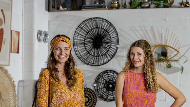 Designers and retro queens Rose Madden and Vanessa Cave, owners of Nine Lives Bazaar, at Trader Trove in Miami. Picture: Jerad Williams