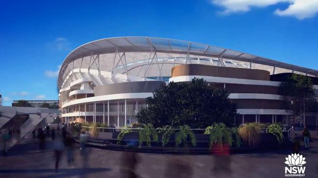 An artist’s impression of the rebuilt ANZ stadium. Picture: Supplied